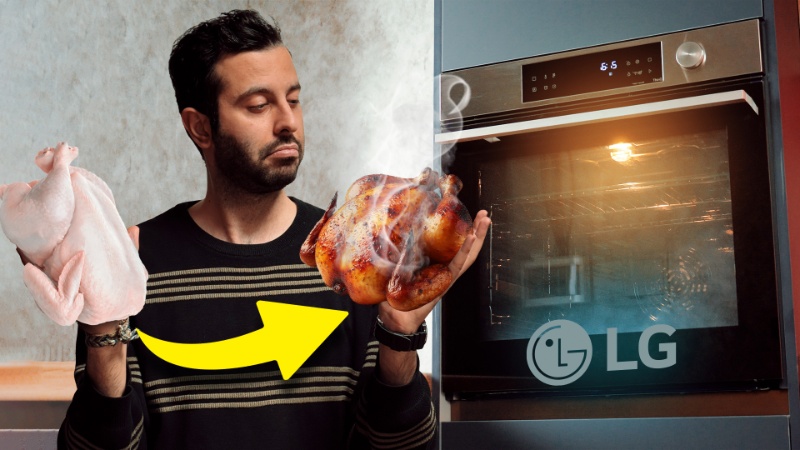 432095-lg-instaview-oven-wsed7613s-hands-on | با فر توکار ال‌جی مرغ بریان پختیم! [نگاهی به تمام قابلیت‌ها و امکانات]