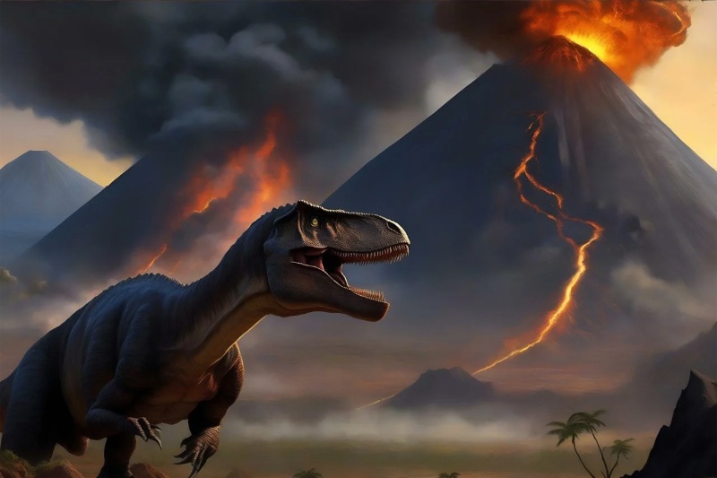 432133-volcanic-eruptions-kill-dinosaurs | فوران‌های عظیم آتشفشانی برای کشتن دایناسورها کافی نبود